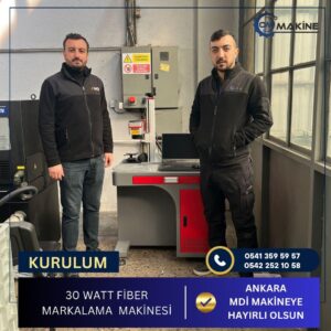 Om Makine - Ankara MDi Makine 30W Fiber Lazer Markalama Makinesi kurulumu